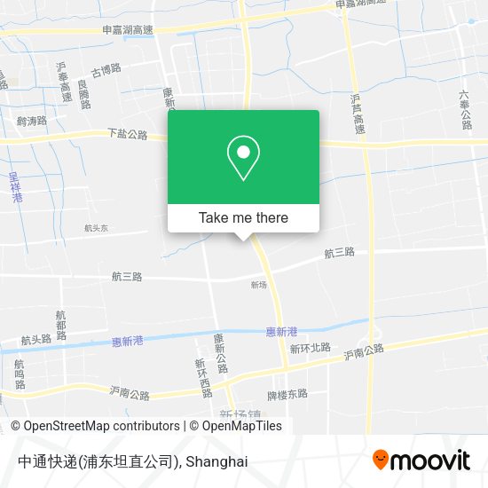 中通快递(浦东坦直公司) map