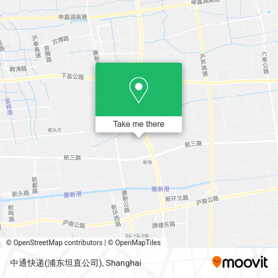 中通快递(浦东坦直公司) map