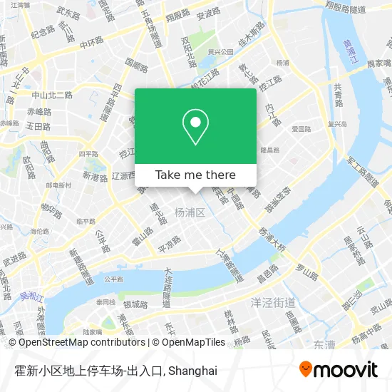 霍新小区地上停车场-出入口 map