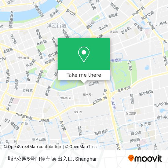 世纪公园5号门停车场-出入口 map