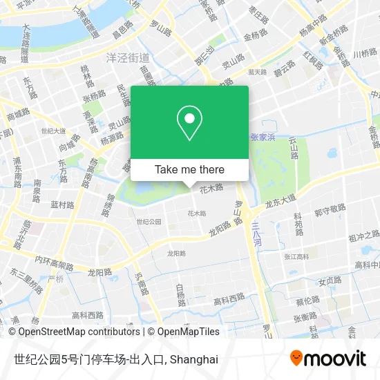 世纪公园5号门停车场-出入口 map