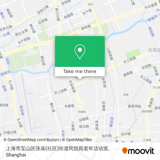 上海市宝山区张庙(社区)街道民悦苑老年活动室 map