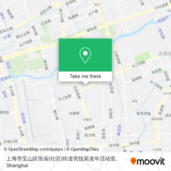 上海市宝山区张庙(社区)街道民悦苑老年活动室 map