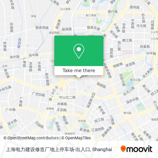 上海电力建设修造厂地上停车场-出入口 map