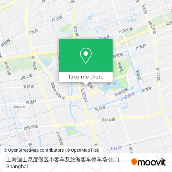 上海迪士尼度假区小客车及旅游客车停车场-出口 map