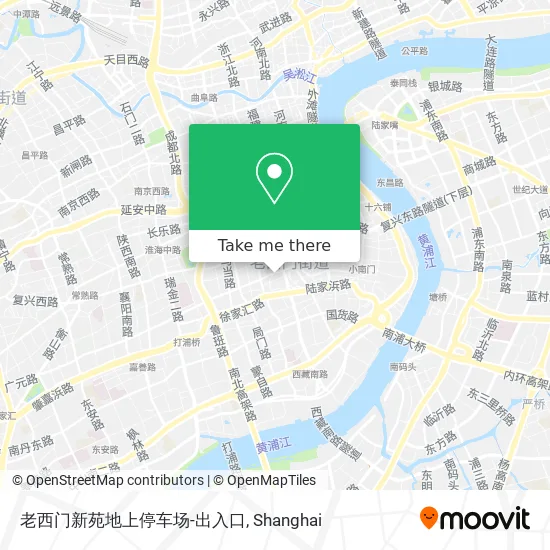 老西门新苑地上停车场-出入口 map