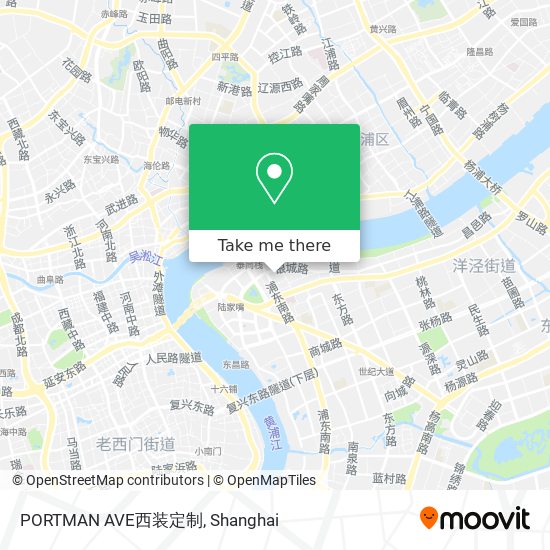 PORTMAN AVE西装定制 map