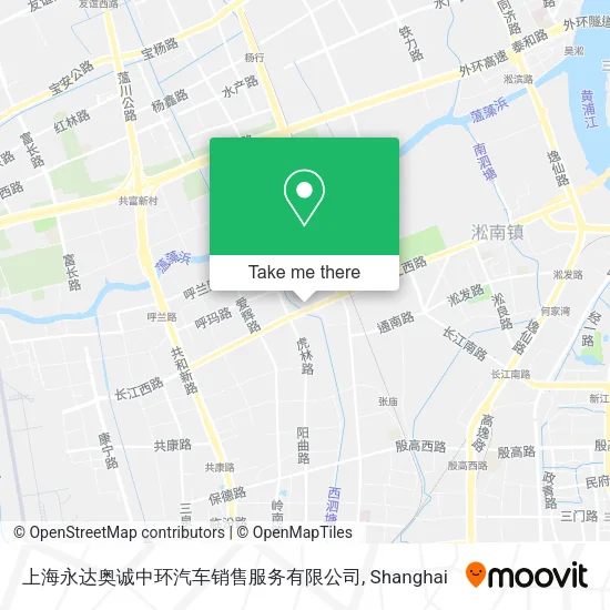 上海永达奥诚中环汽车销售服务有限公司 map