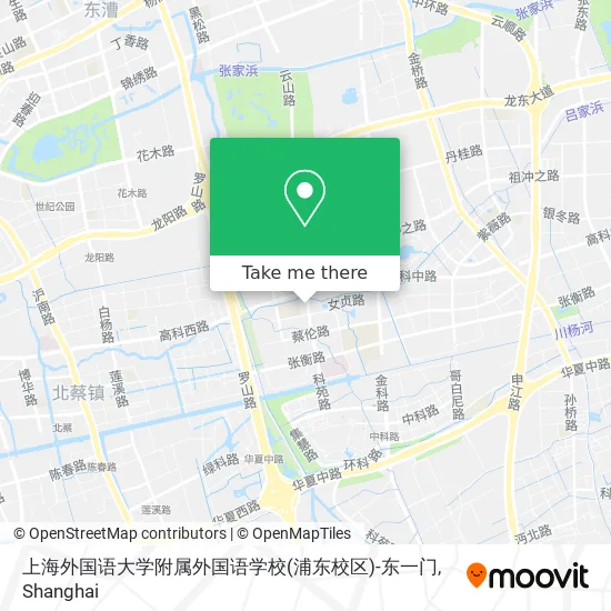上海外国语大学附属外国语学校(浦东校区)-东一门 map