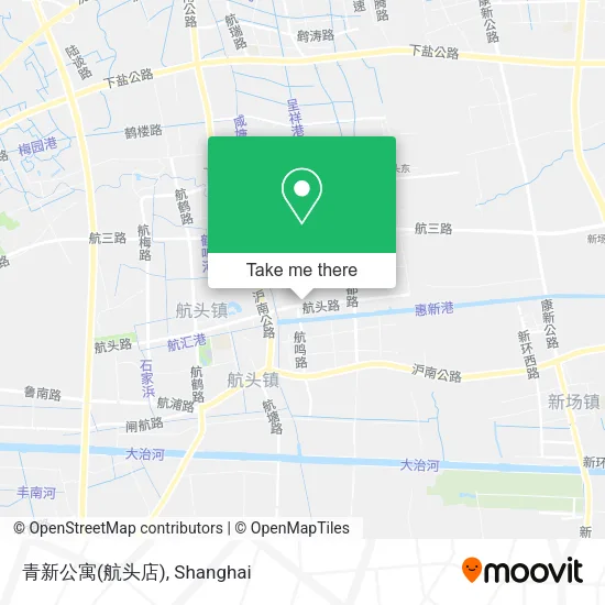青新公寓(航头店) map