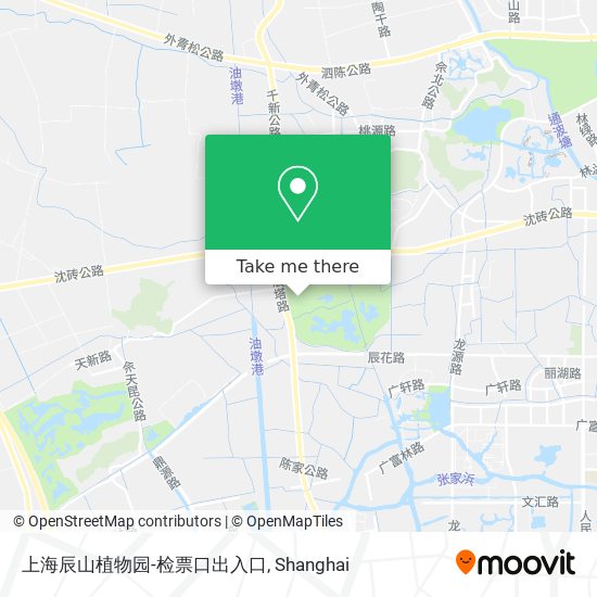 上海辰山植物园-检票口出入口 map