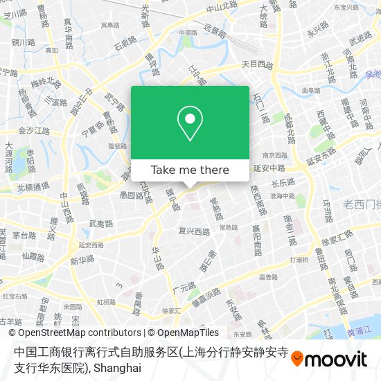 中国工商银行离行式自助服务区(上海分行静安静安寺支行华东医院) map