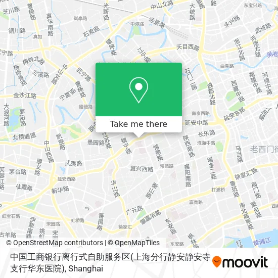 中国工商银行离行式自助服务区(上海分行静安静安寺支行华东医院) map