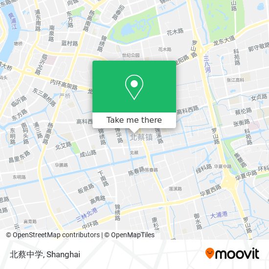 北蔡中学 map
