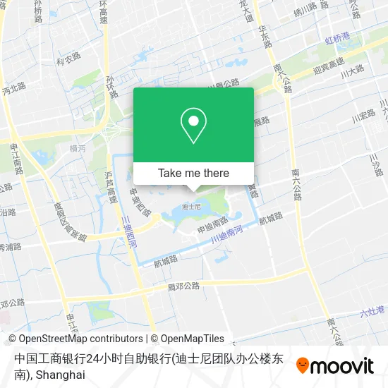 中国工商银行24小时自助银行(迪士尼团队办公楼东南) map