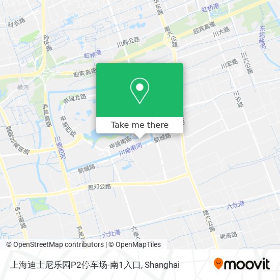上海迪士尼乐园P2停车场-南1入口 map