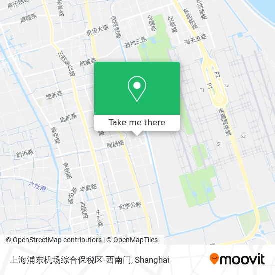 上海浦东机场综合保税区-西南门 map