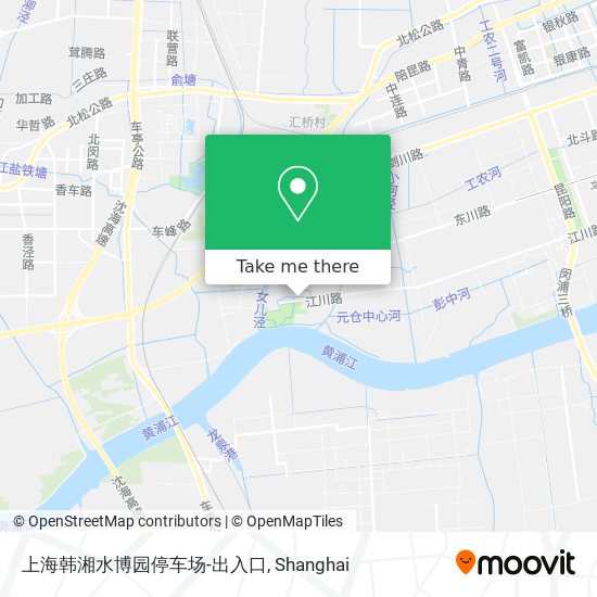 上海韩湘水博园停车场-出入口 map
