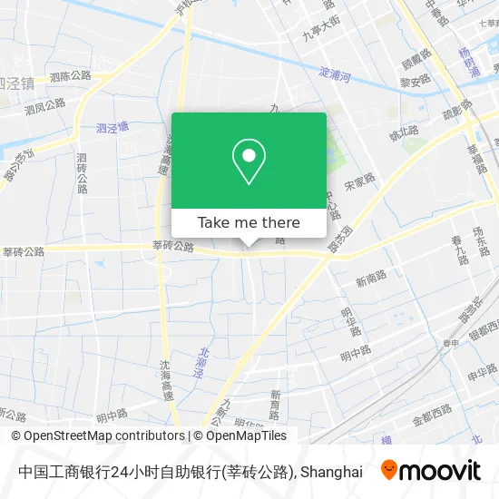 中国工商银行24小时自助银行(莘砖公路) map