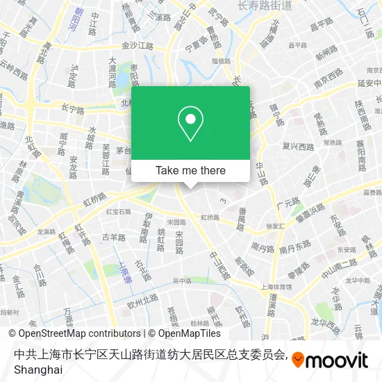 中共上海市长宁区天山路街道纺大居民区总支委员会 map