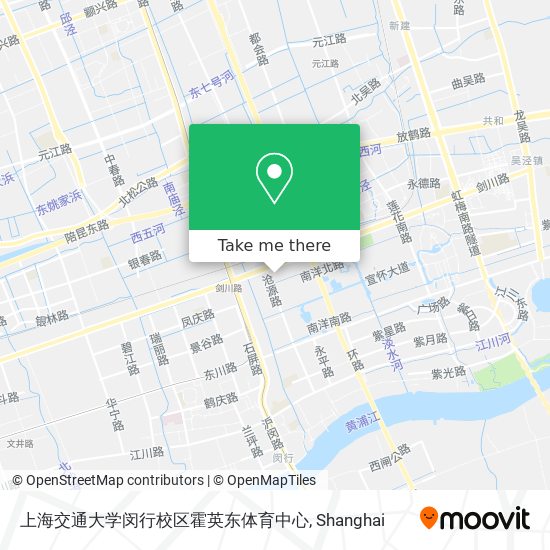 上海交通大学闵行校区霍英东体育中心 map