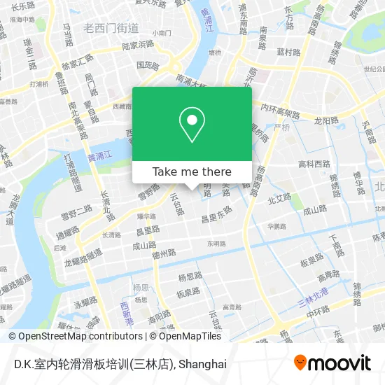 D.K.室内轮滑滑板培训(三林店) map