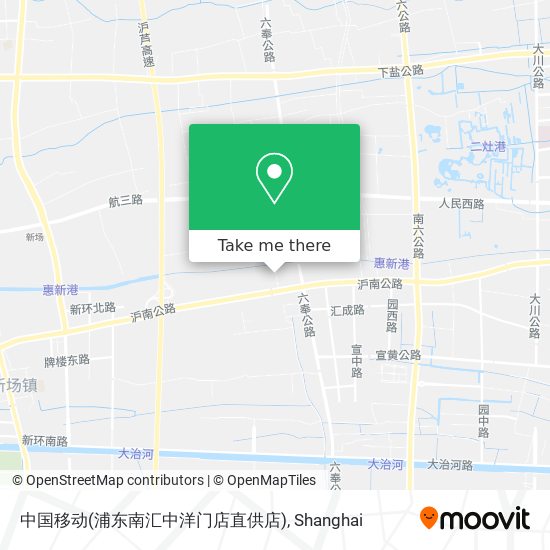 中国移动(浦东南汇中洋门店直供店) map
