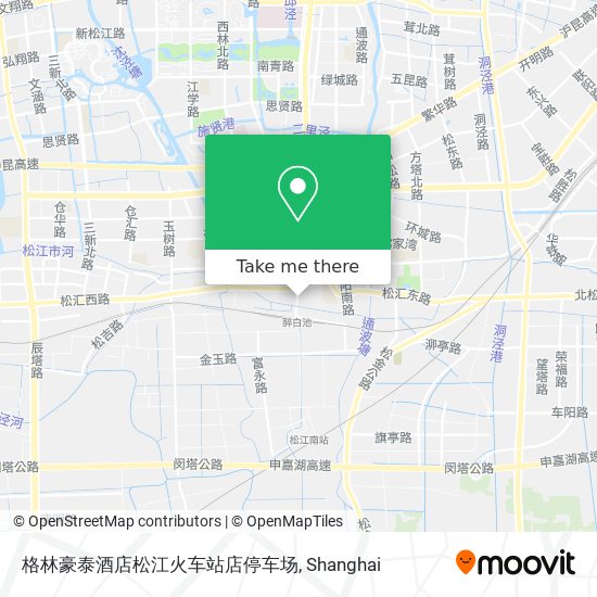 格林豪泰酒店松江火车站店停车场 map