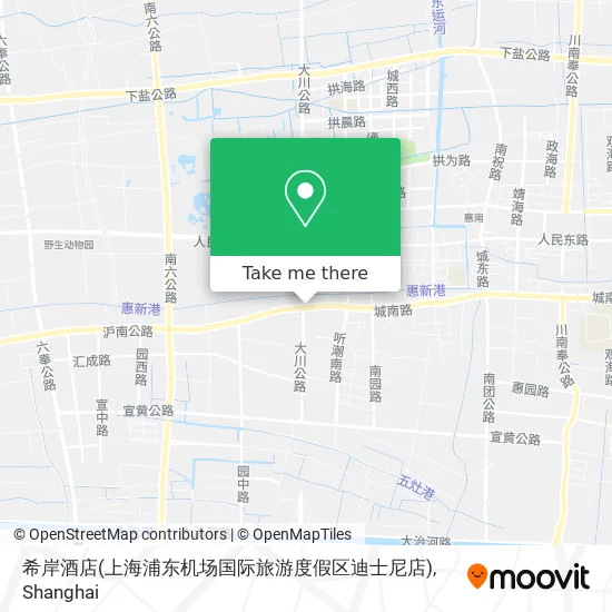 希岸酒店(上海浦东机场国际旅游度假区迪士尼店) map