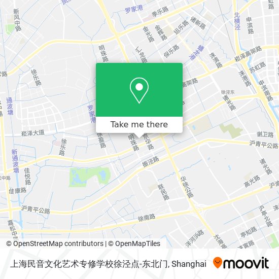 上海民音文化艺术专修学校徐泾点-东北门 map