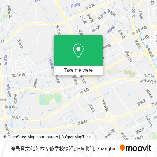 上海民音文化艺术专修学校徐泾点-东北门 map