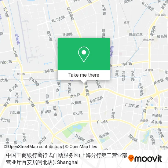 中国工商银行离行式自助服务区(上海分行第二营业部营业厅百安居闸北店) map
