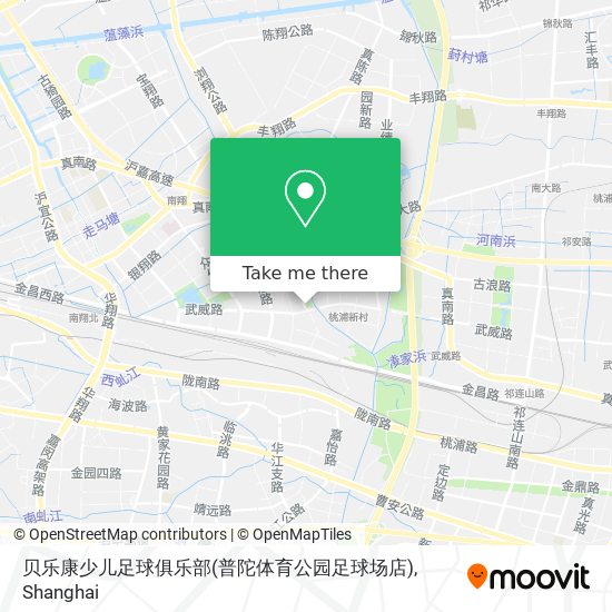 贝乐康少儿足球俱乐部(普陀体育公园足球场店) map