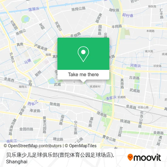 贝乐康少儿足球俱乐部(普陀体育公园足球场店) map