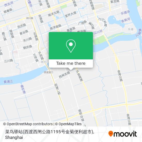 菜鸟驿站(西渡西闸公路1195号金菊便利超市) map