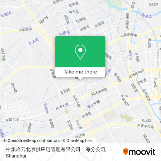 中集冷云北京供应链管理有限公司上海分公司 map