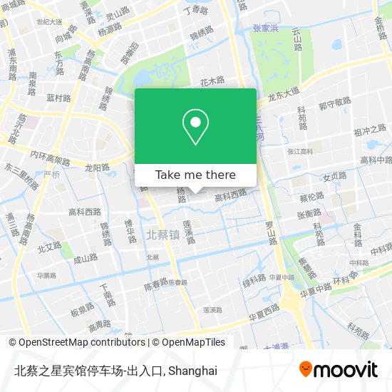 北蔡之星宾馆停车场-出入口 map