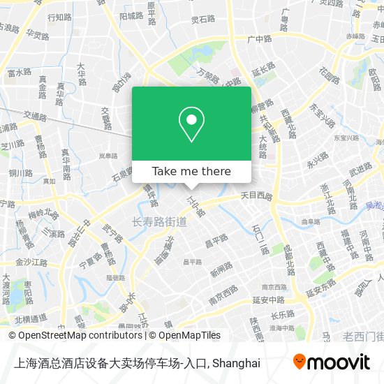 上海酒总酒店设备大卖场停车场-入口 map