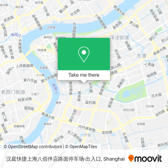 汉庭快捷上海八佰伴店路面停车场-出入口 map