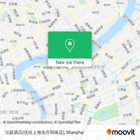 汉庭酒店(优佳上海东方明珠店) map