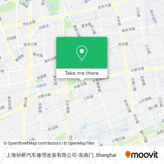 上海孙桥汽车修理改装有限公司-东南门 map