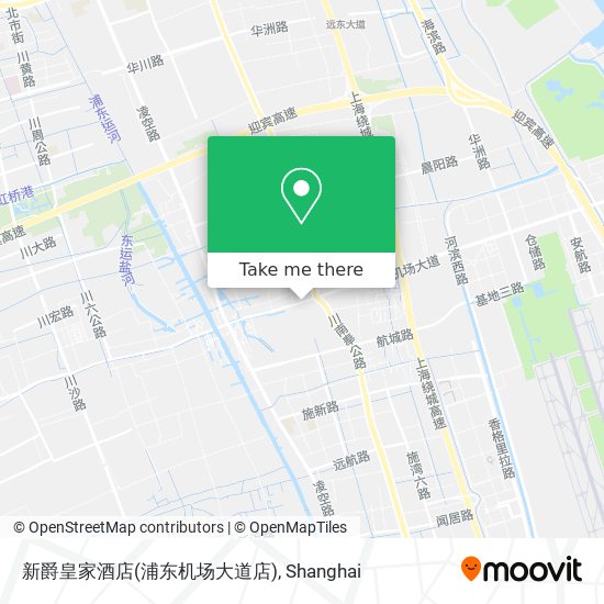 新爵皇家酒店(浦东机场大道店) map