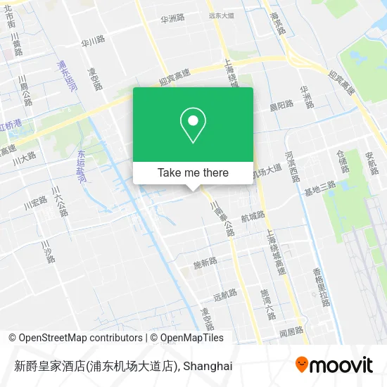 新爵皇家酒店(浦东机场大道店) map
