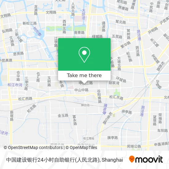 中国建设银行24小时自助银行(人民北路) map