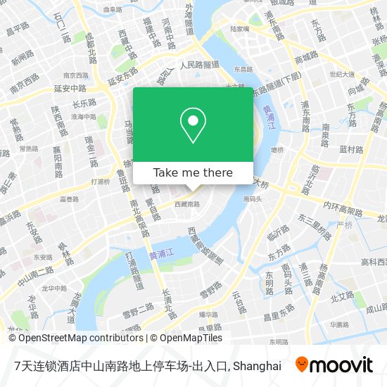 7天连锁酒店中山南路地上停车场-出入口 map