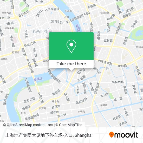 上海地产集团大厦地下停车场-入口 map