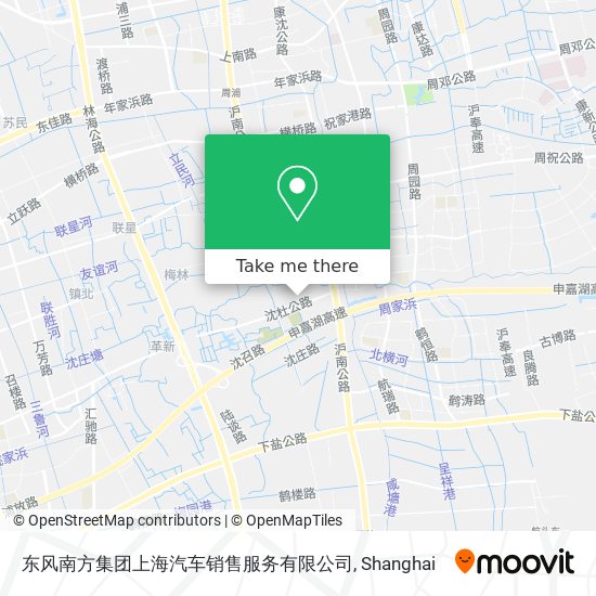 东风南方集团上海汽车销售服务有限公司 map