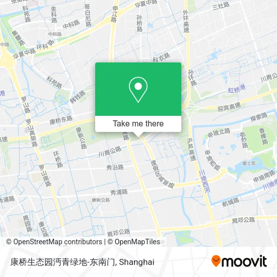 康桥生态园沔青绿地-东南门 map