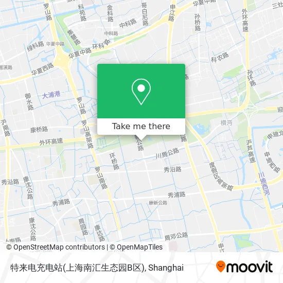 特来电充电站(上海南汇生态园B区) map