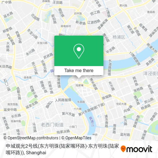 申城观光2号线(东方明珠(陆家嘴环路)-东方明珠(陆家嘴环路)) map